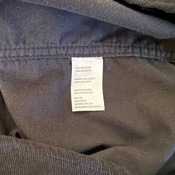 Weatherproof Mens Superfine Corduroy Long Sleeve Button Shirt in Moonless Night - Picture 7 of 8